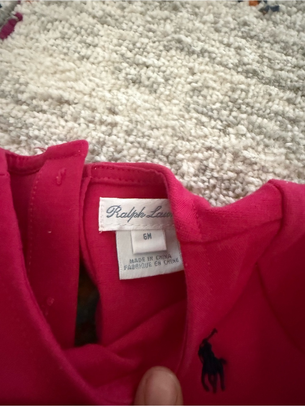 Ralph Lauren Pink Pleated Baby Polo Dress size 6 months - Picture 4 of 4